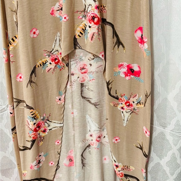 Grace & Emma Spring/summer dress pink & beige beautiful High-Low SZ Small - Picture 3 of 7